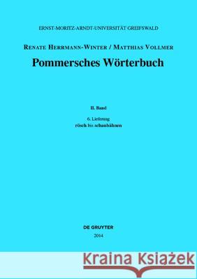 rösch bis schaubåhnen Renate Herrmann-Winter Matthias Vollmer 9783050065038 Walter de Gruyter - książka