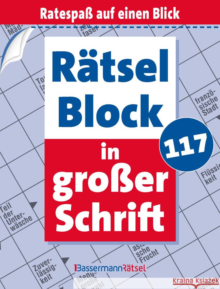 Rätselblock in großer Schrift 117 (5 Exemplare à 2,99 EUR) Krüger, Eberhard 9783809468790 Bassermann - książka