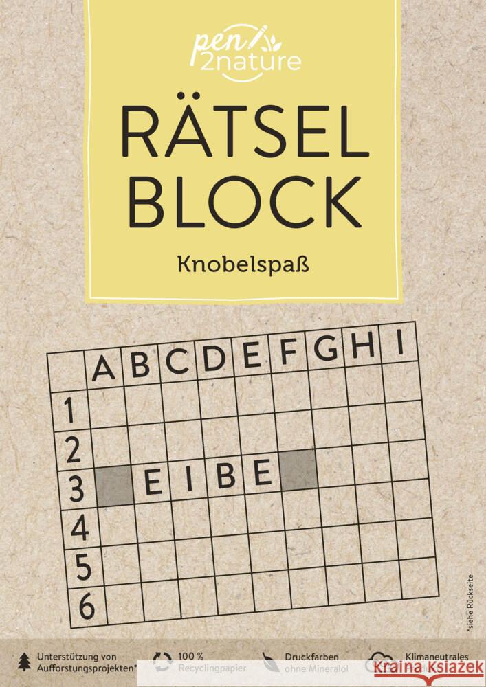 Rätselblock Knobelspaß pen2nature 9783987640070 Pen2nature - książka