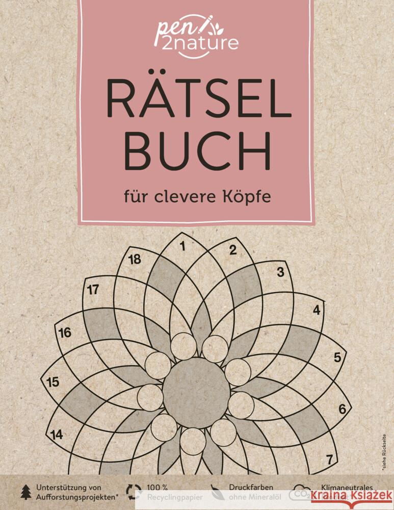 Rätselbuch für clevere Köpfe pen2nature 9783987640148 Pen2nature - książka