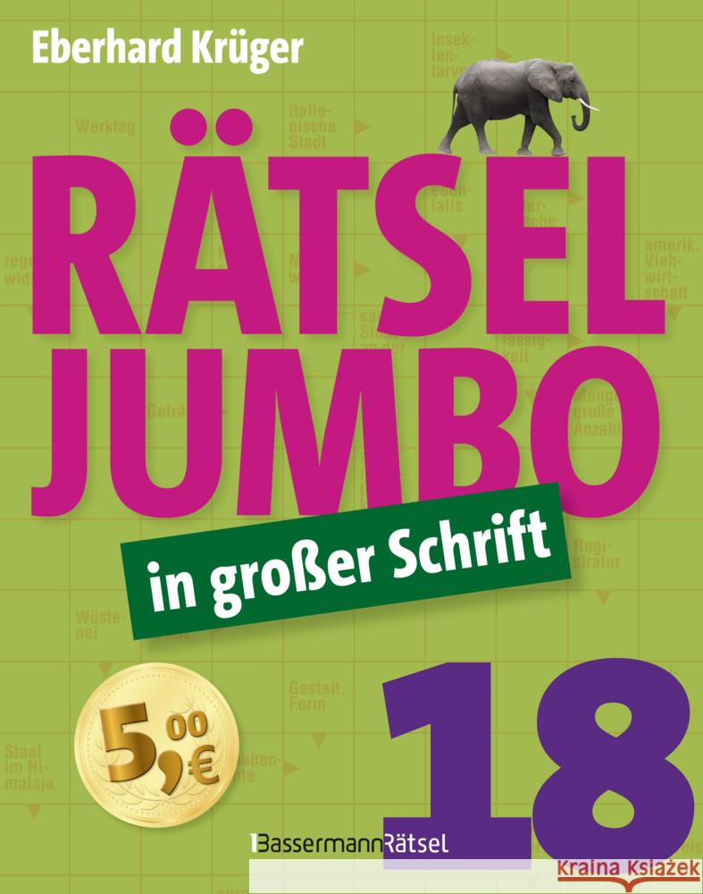 Rätseljumbo in großer Schrift 18 Krüger, Eberhard 9783809448594 Bassermann - książka