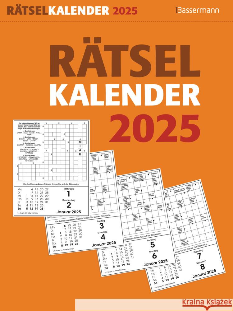 Rätselkalender 2025. Der beliebte Abreißkalender für alle Rätselfreunde Krüger, Eberhard 9783809449188 Bassermann - książka