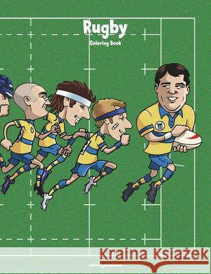 Rugby Coloring Book 1 Nick Snels 9781722009854 Createspace Independent Publishing Platform - książka