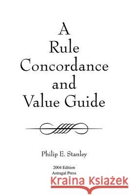 RULE CONCORDANCE AMP VALUE GUIDEPB  9781931626439 ROWMAN & LITTLEFIELD - książka