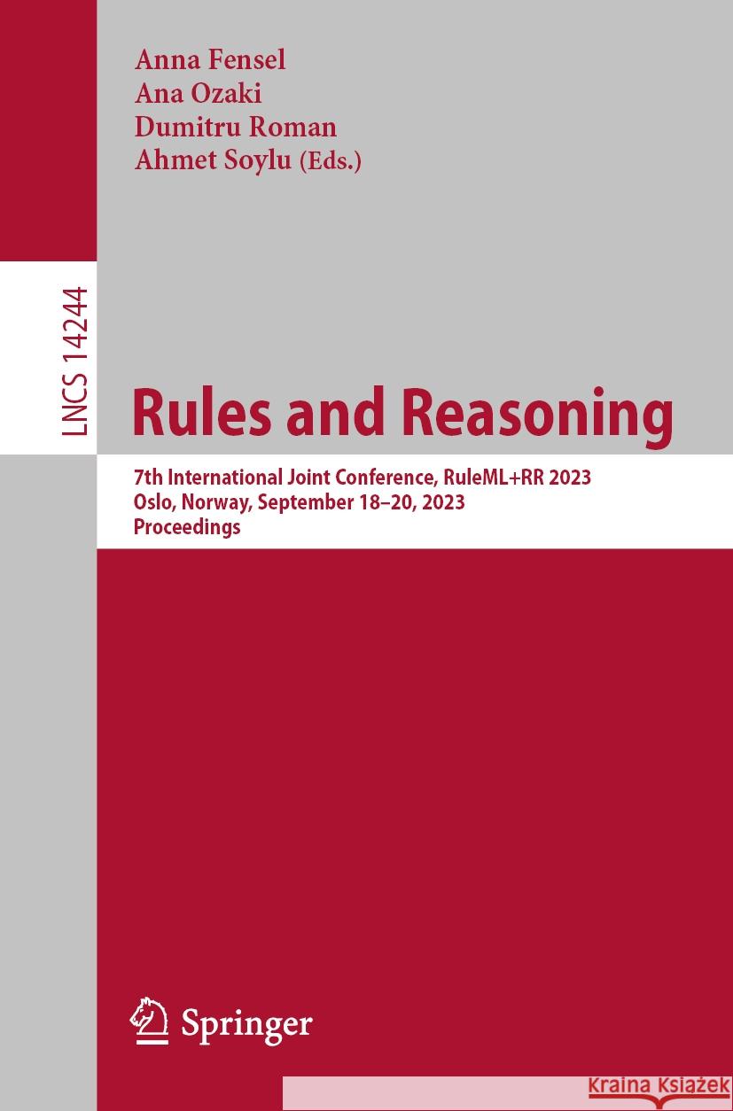 Rules and Reasoning  9783031450716 Springer Nature Switzerland - książka