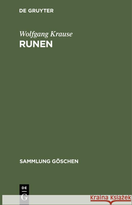 Runen Wolfgang Krause 9783112310830 de Gruyter - książka