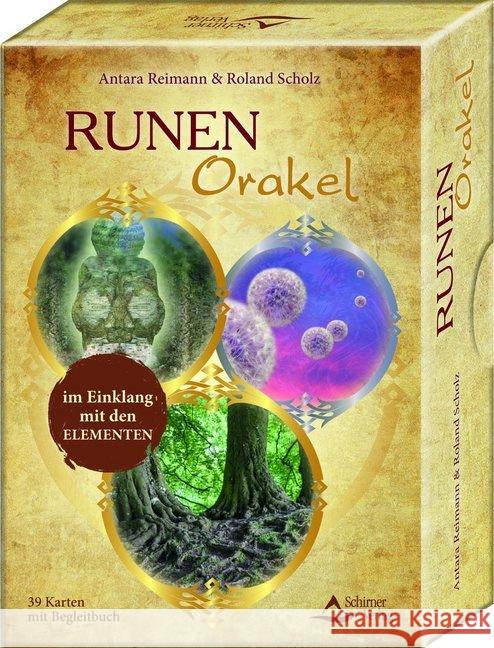 Runenorakel : im Einklang mit den Elementen - 39 Karten mit Begleitbuch Reimann, Antara; Scholz, Roland 9783843491129 Schirner - książka