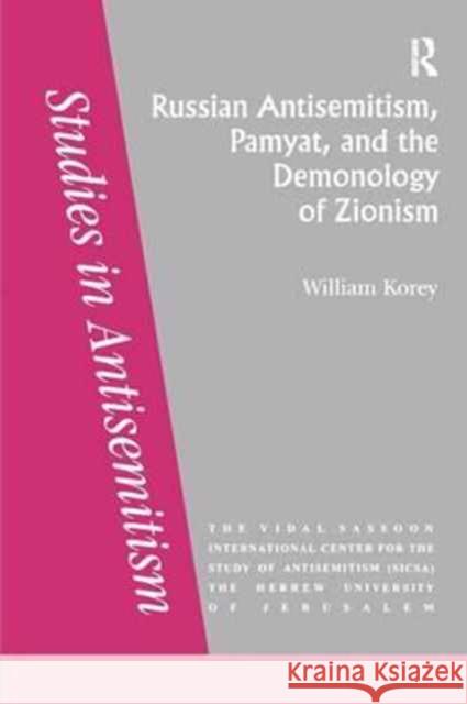 Russian Antisemitism Pamyat/de    9781138179776 Routledge - książka