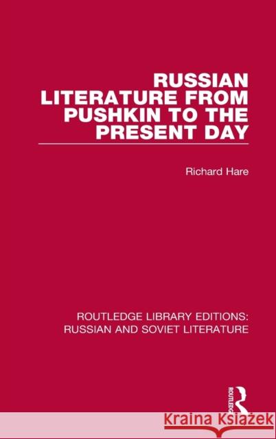 Russian Literature from Pushkin to the Present Day Richard Hare 9780367724436 Routledge - książka