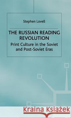 Russian Reading Revolution Lovell, S. 9780333778265 PALGRAVE MACMILLAN - książka