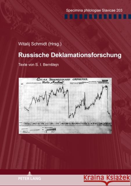 Russische Deklamationsforschung: Texte Von S. I. Bernstejn. Herausgegeben Und Kommentiert Von Witalij Schmidt Witalij Schmidt 9783631832592 Peter Lang Gmbh, Internationaler Verlag Der W - książka