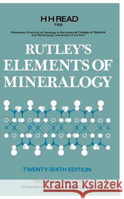 Rutley's Elements of Mineralogy Frank Rutley 9780045490066 Not Avail - książka