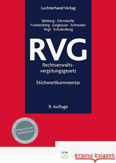 RVG - Kommentar Dörndorfer, Josef, Frankenberg, Nina, Jungbauer, Sabine 9783472098812 Luchterhand - książka