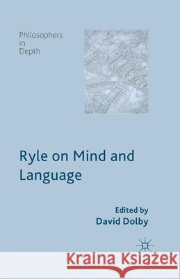 Ryle on Mind and Language D. Dolby   9781349348176 Palgrave Macmillan - książka