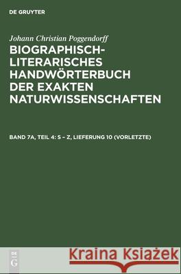 S - Z, Lieferung 10 (Vorletzte) Zaunick, Rudolf 9783112588574 de Gruyter - książka