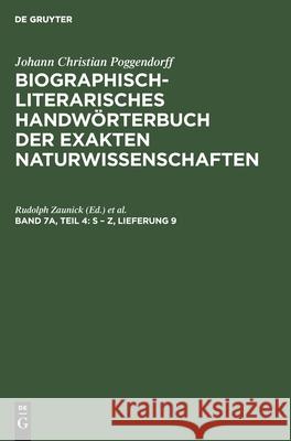 S - Z, Lieferung 9 Rudolph Zaunick, Hans Salié, No Contributor 9783112588390 De Gruyter - książka