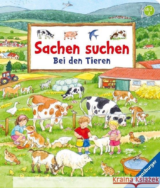 Sachen suchen - Bei den Tieren Gernhäuser, Susanne 9783473434701 Ravensburger Buchverlag - książka