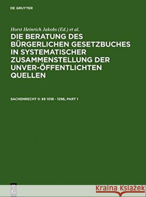 Sachenrecht II: 1018 - 1296, 2 Teile  9783110127256 De Gruyter - książka