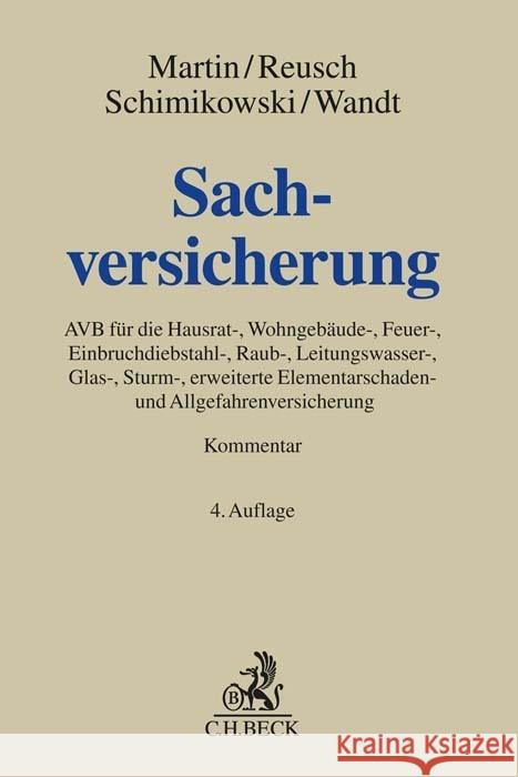 Sachversicherung Martin, Anton 9783406477263 Beck Juristischer Verlag - książka