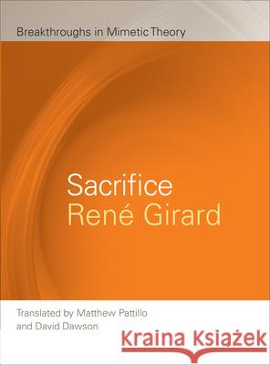 Sacrifice Rene Giraud 9780870139925 Michigan State University Press - książka