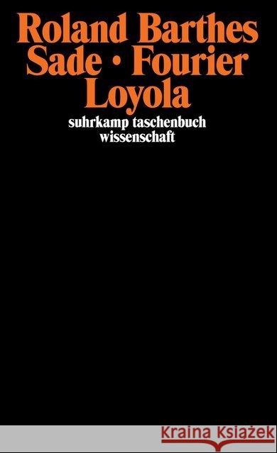 Sade, Fourier, Loyola Barthes, Roland 9783518281857 Suhrkamp - książka