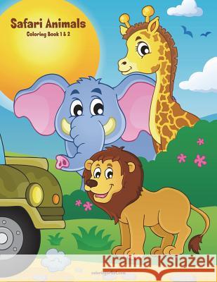 Safari Animals Coloring Book 1 & 2 Nick Snels 9781722011185 Createspace Independent Publishing Platform - książka