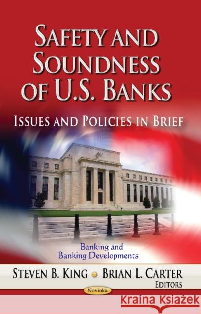Safety & Soundness of U.S. Banks: Issues & Policies in Brief Steven B King, Brian L Carter 9781626189041 Nova Science Publishers Inc - książka
