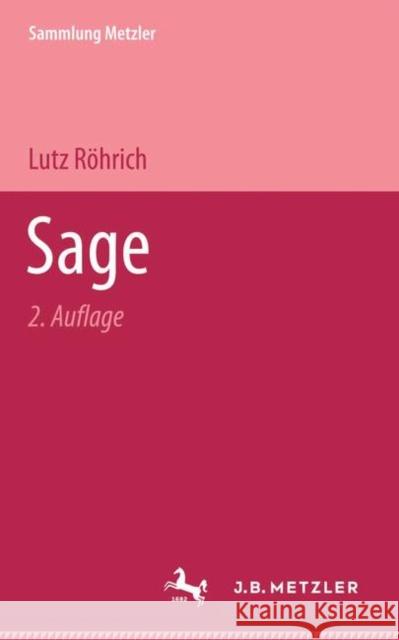 Sage Lutz Rohrich 9783476100559 J.B. Metzler - książka