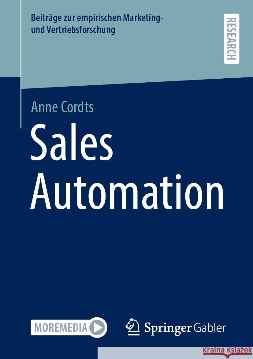 Sales Automation Anne Cordts 9783658466787 Springer Gabler - książka