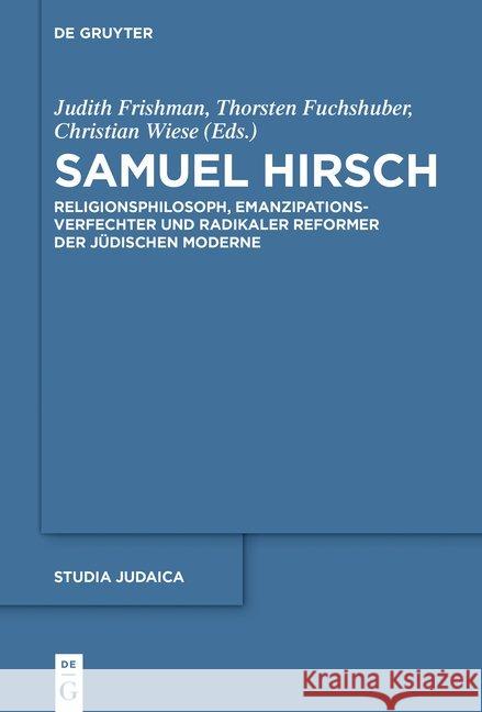 Samuel Hirsch No Contributor 9783110464344 de Gruyter - książka