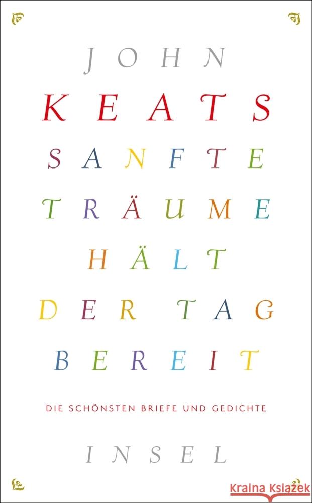 Sanfte Träume hält der Tag bereit Keats, John 9783458681359 Insel Verlag - książka