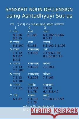 Sanskrit Noun declension using Ashtadhyayi Sutras Sadhvi Hemswaroopa Ashwini Kumar Aggarwal 9789392201912 Devotees of Sri Sri Ravi Shankar Ashram - książka