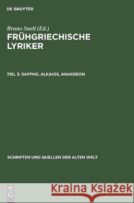 Sappho, Alkaios, Anakreon No Contributor   9783112657874 de Gruyter - książka