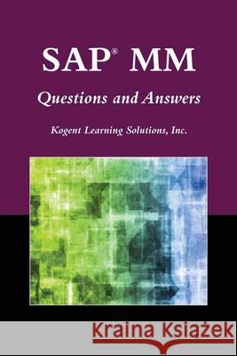 Sap(r) MM Questions and Answers Kogent Learning Solutions 9780763781446 Jones & Bartlett Publishers - książka