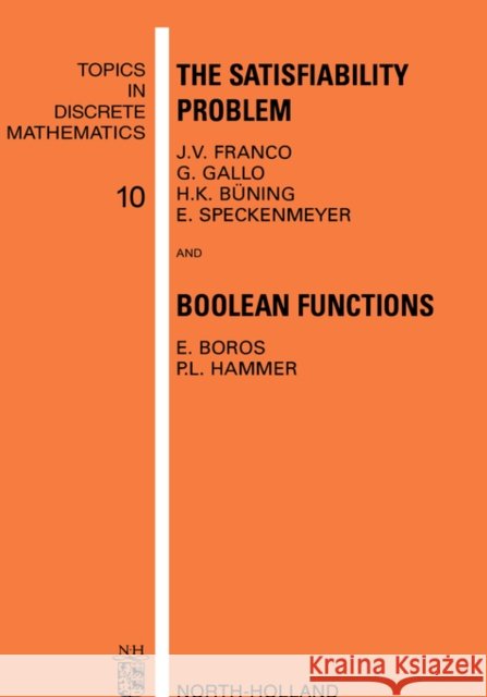 Satisfiabil Prob & Bool Tdm10h Franco 9780444504104 Elsevier - książka