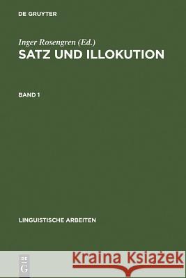 Satz und Illokution Inger Rosengren 9783484302785 de Gruyter - książka