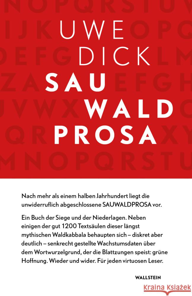 Sauwaldprosa Dick, Uwe 9783835352919 Wallstein - książka