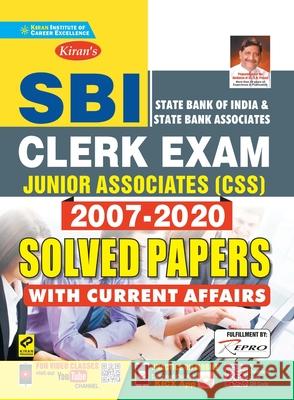 SBI & SBI Asso Clerk Exam-Sol Papers-E-2020-39 Unknown 9789391062439 Kiran Institute of Career Excellence Pvt Ltd - książka