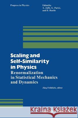 Scaling and Self-Similarity in Physics: Renormalization in Statistical Mechanics and Dynamics Fröhlich 9781489967640 Birkhauser - książka
