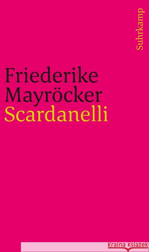 Scardanelli Mayröcker, Friederike 9783518243190 Suhrkamp - książka