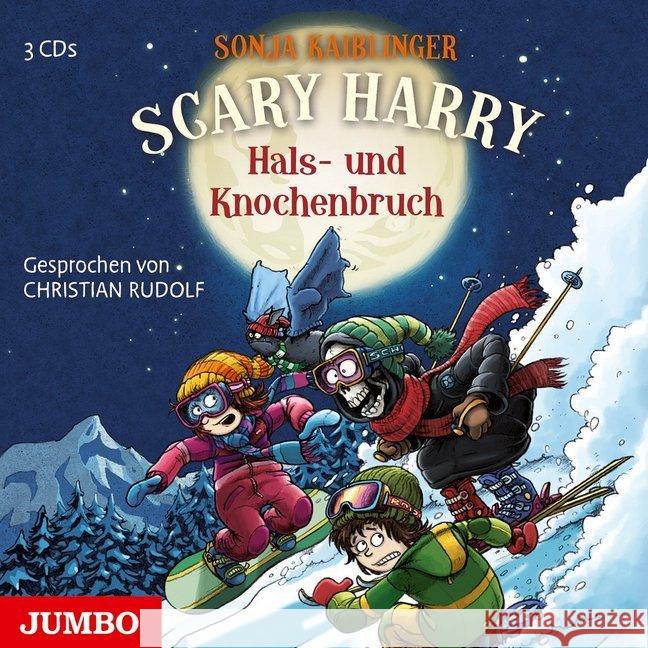 Scary Harry - Hals- und Knochenbruch, 3 Audio-CD : CD Standard Audio Format, Lesung Kaiblinger, Sonja 9783833737558 Jumbo Neue Medien - książka