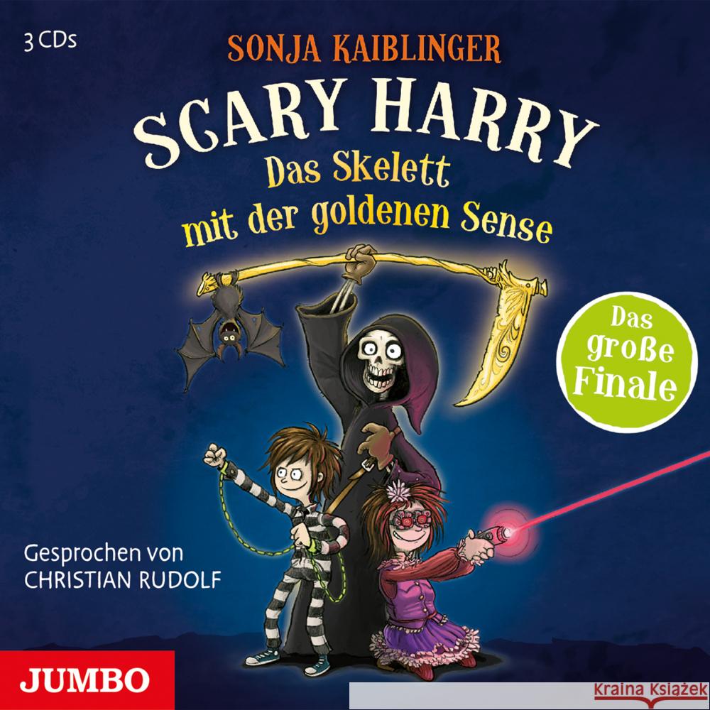 Scary Harry. Das Skelett mit der goldenen Sense, 3 Audio-CD Kaiblinger, Sonja 9783833743825 Jumbo Neue Medien - książka