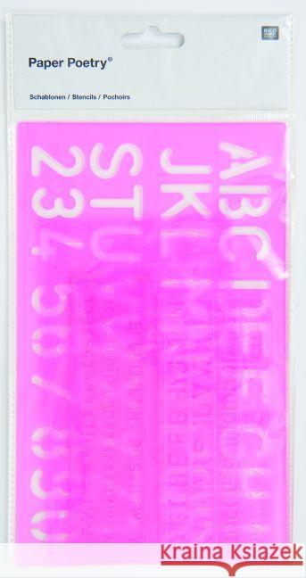 Schablonen ABC und Zahlen 4-teilig  4051271078959 RICO-Design tap - książka