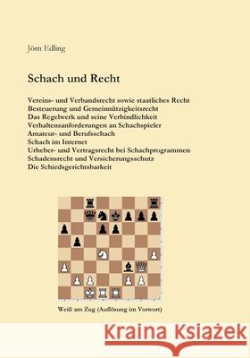 Schach und Recht Jörn Edling 9783749464777 Books on Demand - książka