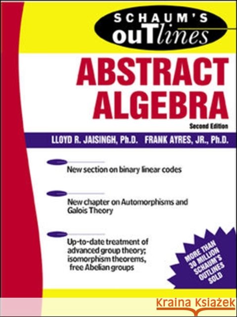 Schaum's Outline of Abstract Algebra Frank Ayres 9780071403276 McGraw-Hill Education - Europe - książka