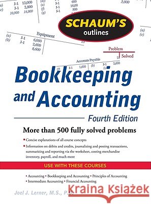 Schaum's Outline of Bookkeeping and Accounting Lerner, Joel 9780071635363  - książka