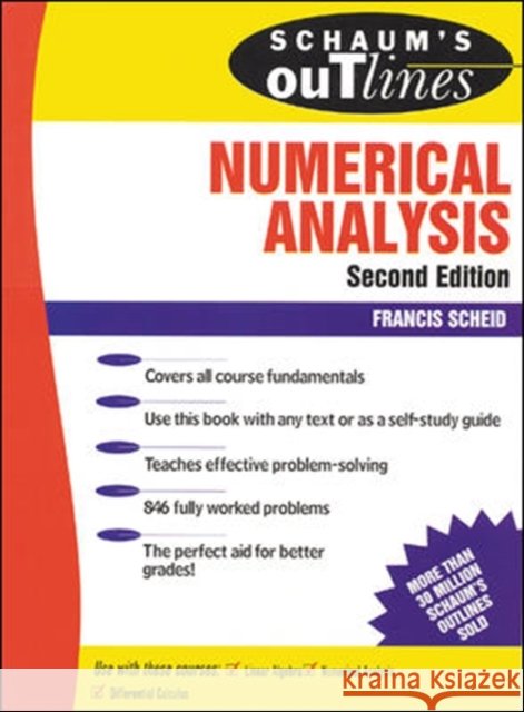 Schaum's Outline of Numerical Analysis Francis Scheid 9780070552210 McGraw-Hill Education - Europe - książka