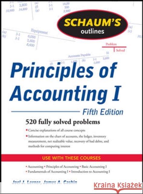 Schaum's Outline of Principles of Accounting I, Fifth Edition James Cashin 9780071635387  - książka