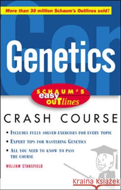 Schaum's Easy Outline of Genetics William Stansfield 9780071383172  - książka