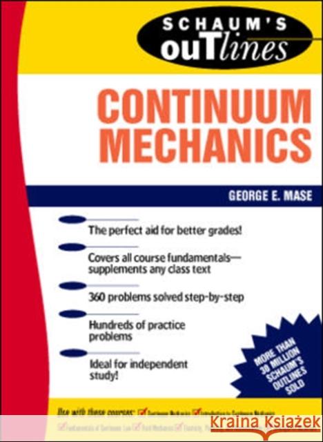 Schaum's Outline of Continuum Mechanics G.E. Mase 9780070406636  - książka